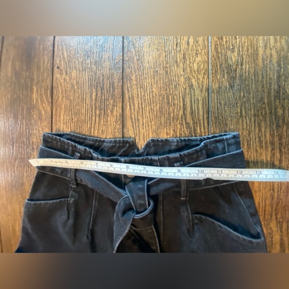 GRLFRND Black Paperbag Waist With Tie Size 26 B19 - Picture 7 of 8